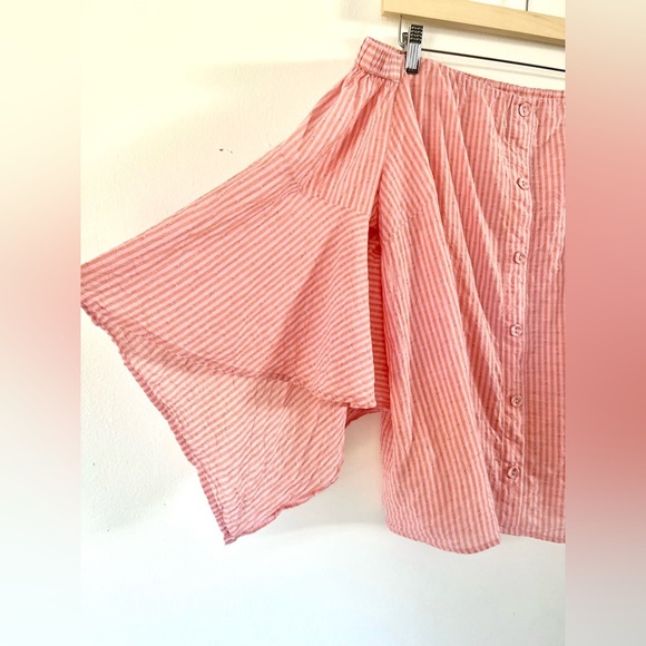 Lane Bryant Orange & Pink Striped Off The Shoulder Bell Sleeve Top Size 18/20 - Picture 4 of 9